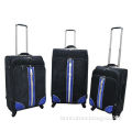 3-piece Trolley Case Set, Made of Suede Polyester